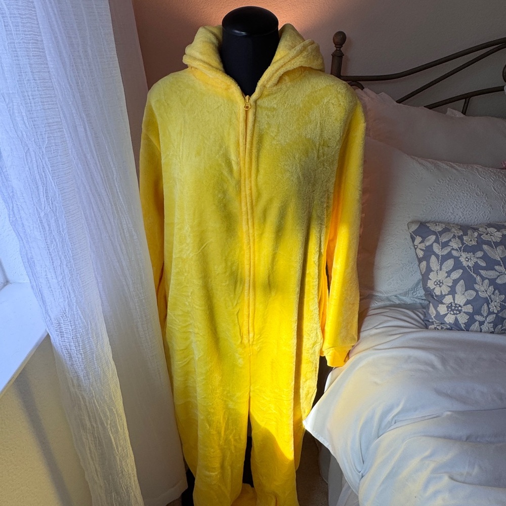 SpongeBob Vibrant Yellow Hooded Onesie Jumpsuit